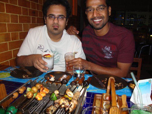 Our drinks. I have a pearl oyster. Which had an egg in an oyster on a bed of ice